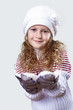 Cuty little girl in winter wear
