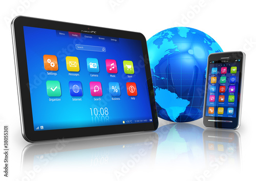 Illustration: Wireless communication concept Wireless communication concept