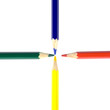 Color pencils composition on white background Color pencils composition on white background