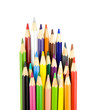 Colouring pencils isolated on white background Colouring pencils isolated on white background