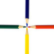 Color pencils composition on white background Color pencils composition on white background