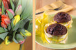 muffins und tulpen