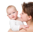 Young mummy and kid