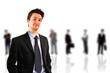 Businessman and team