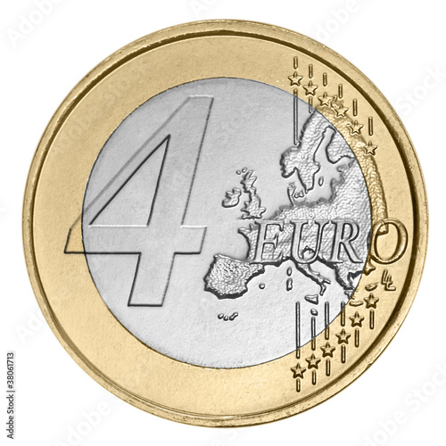 Photo: Four euro coin Four euro coin
