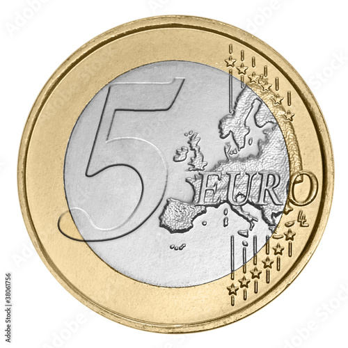 Photo: Five euro coin Five euro coin