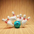 Bowling Strike hölnzern