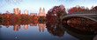 Fall dawn panorama in Central Park, New York City