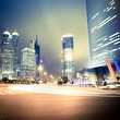 night view of the century avenue in shanghai night view of the century avenue in shanghai