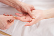 Detail hand reflexology massage