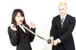 business team fighting
