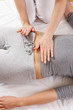 Woman having Shiatsu massage