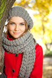 autumn portrait of a young beauty