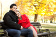 affectionate couple in park