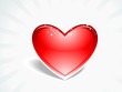 abstract red glossy heart