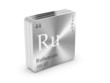 Images : Ruthenium - element of the periodic table on metal steel block
