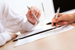 Business people’s hands