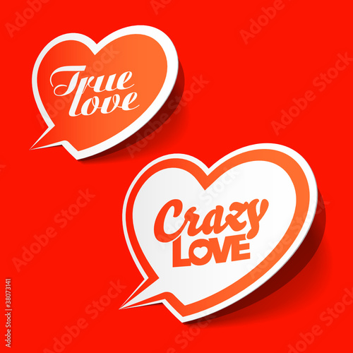 Vector: Crazy and True love bubbles Crazy and True love bubbles