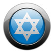 Metallic Orb Button "Star Of David"