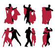 dancers isolated on white background