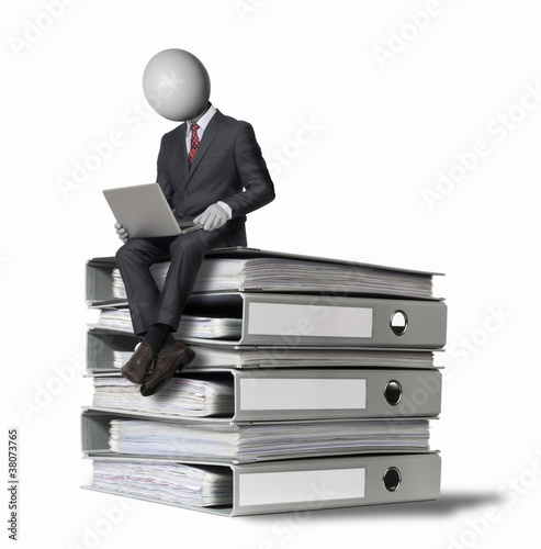 Photo: online offline management Headman concept online offline management Headman concept