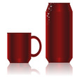 Aluminum packaging for beverages. Vector.