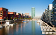 District with expensive residential apartments and yachts