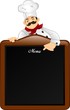 Chef with chalkboard