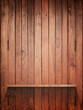 Wood Shelf on wall with light Wood Shelf on wall with light