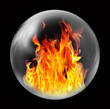 fire inside bubble
