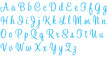 Sweetheart Blue Alphabet