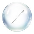 needle inside bubble
