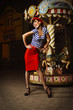 Photo: Pin Up Girl and carousel Pin Up Girl and carousel