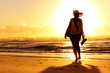Sunset walk along the sea