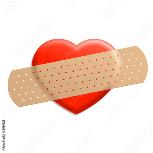 Vector: Plaster on heart Plaster on heart
