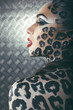 leopard body art and make up