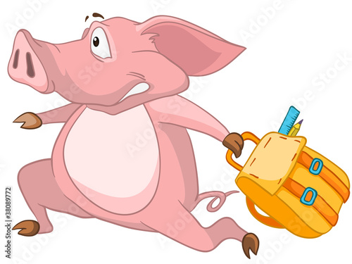 Vector: Cartoon Character Pig Cartoon Character Pig