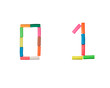 Plasticine alphabet Numbers (0,1) Plasticine alphabet Numbers (0,1)