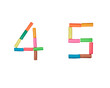Plasticine alphabet Numbers (4,5) Plasticine alphabet Numbers (4,5)