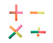 plasticine mathematics sign plasticine mathematics sign