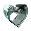 5 Euro Geldscheine - Herzform