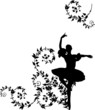ballet dancer in black plant curls ballet dancer in black plant curls