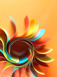 Photo: colored paper structure shaped as the sun colored paper structure shaped as the sun