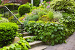Natural stone garden stairs