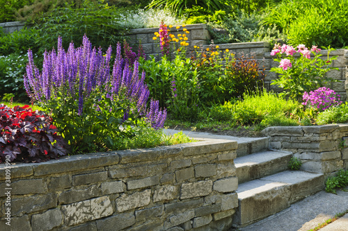 Photo: Garden with stone landscaping Garden with stone landscaping