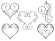 Vector illustration of vintage design heart shape for Valentine