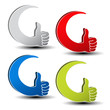 Vector best choice symbols - gesture hand