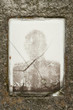Bilderrahmen aus Stein mit Silhouette
