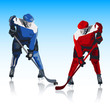 Ice hockey players. Vector illustration