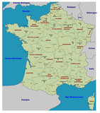 Carte de France - R�gions
